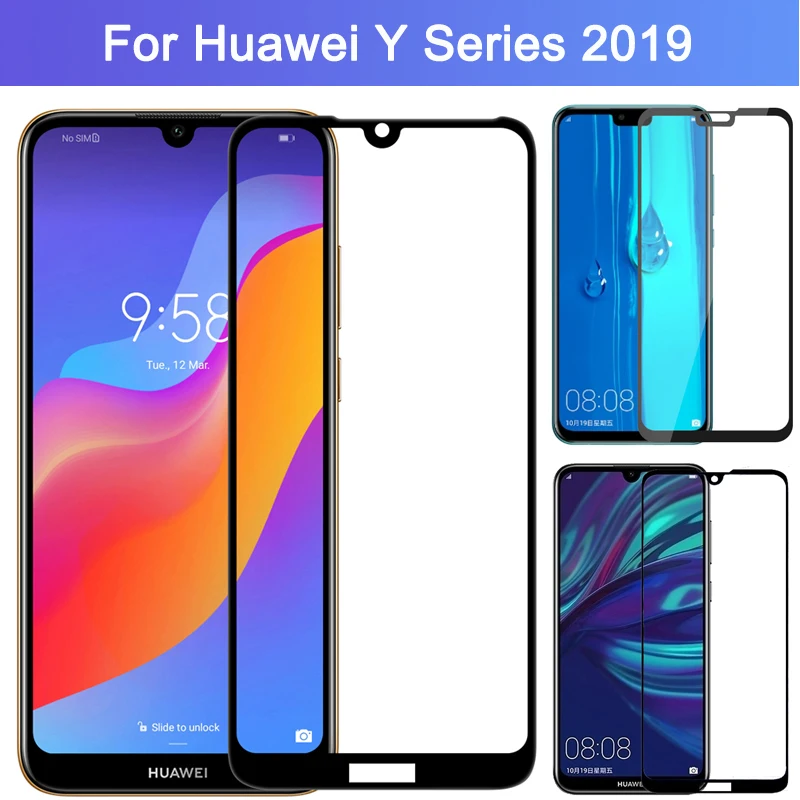 

y72019 Protective Glass On For Huawei Y6 Y7 pro Y9 prime 2019 Tempered Glass Screen Protector for huawei y 6 7 9 2019 Glass film