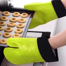 BBQ Cooking High Temperature Gloves Silicone Baking BBQ Hot Gloves Transparent Handle Cake Cream Brush