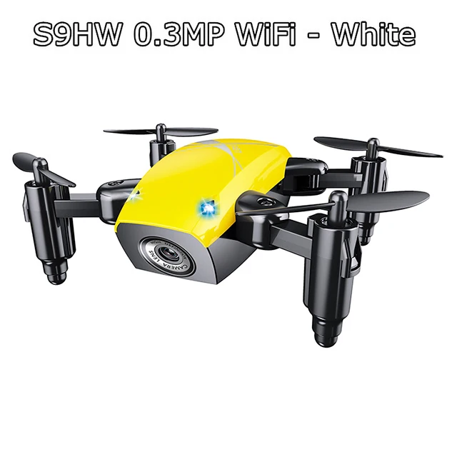 S9W YW 480P Глобальный Дрон S9W/S9M Мини RC Карманный Дрон селфи Квадрокоптер Безголовый режим удержания высоты с 2MP HD камерой RTF подарок для детей - Цвет: S9W YW 480P