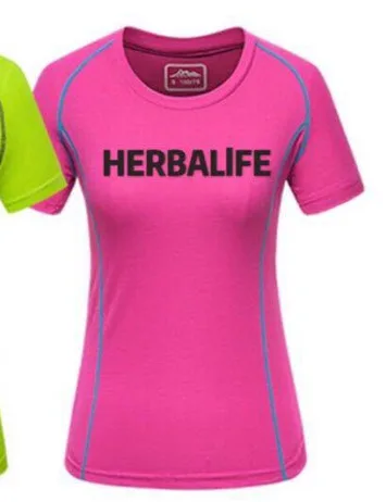 Herbalife одежда с короткими рукавами быстросохнущая Новая Мужская и Женская Летняя трикотажная одежда - Цвет: L