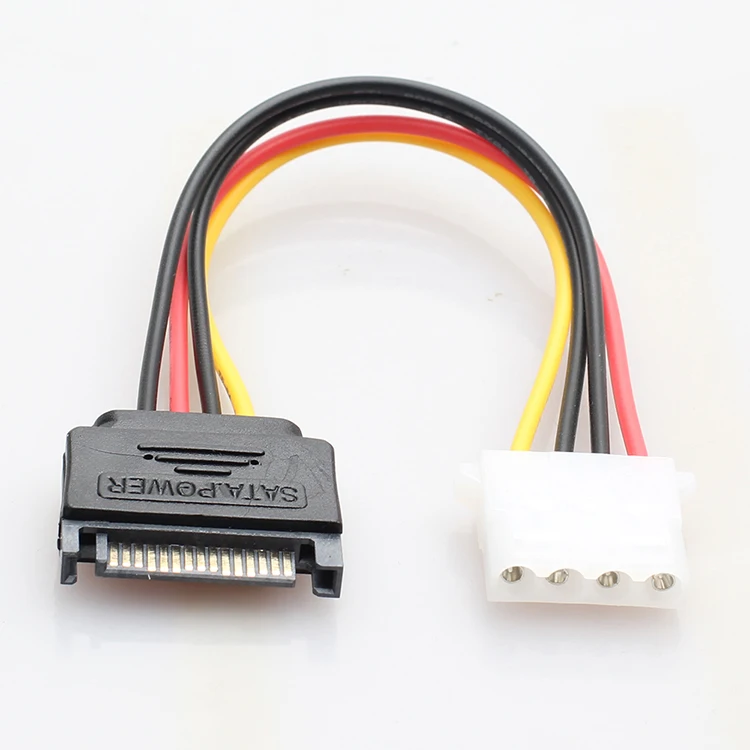 SATA удлинитель питания Serial ATA 15pin Male to Molex IDE 4pin Female источник для жесткого диска HDD |
