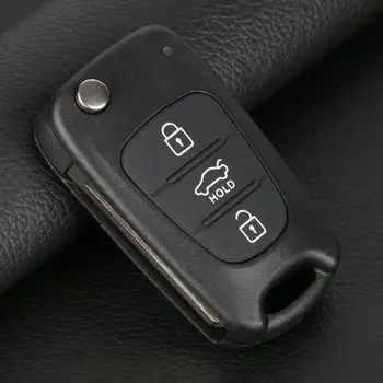 

New Car Flip Key Cover Automotive Remote Control Keyless Entry Fob Shell 3 Buttons For KIA Rondo Sportage Soul Rio S161C Styling