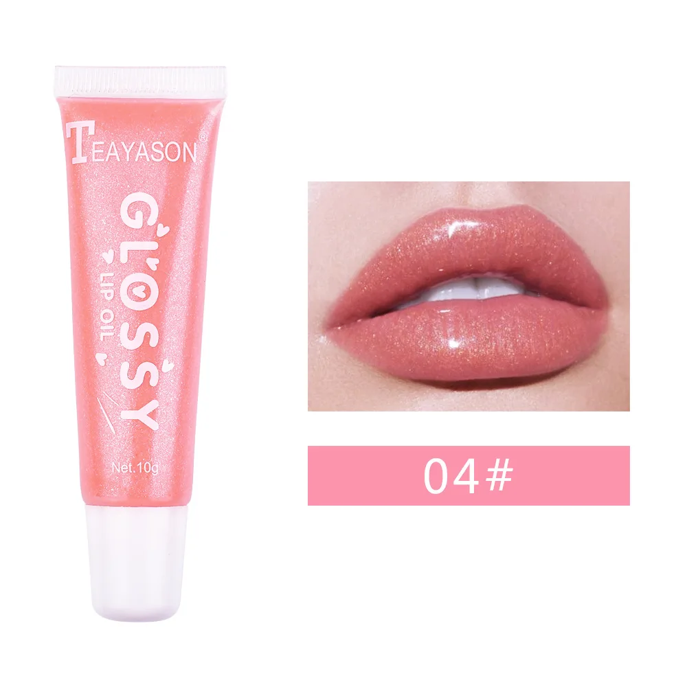 Lipgloss Waterproof Lipstick Liquid Makeup Lip Gloss Color Long Lasting Moisturizer Pink Nude Shimmer Lip Gloss - Цвет: 4