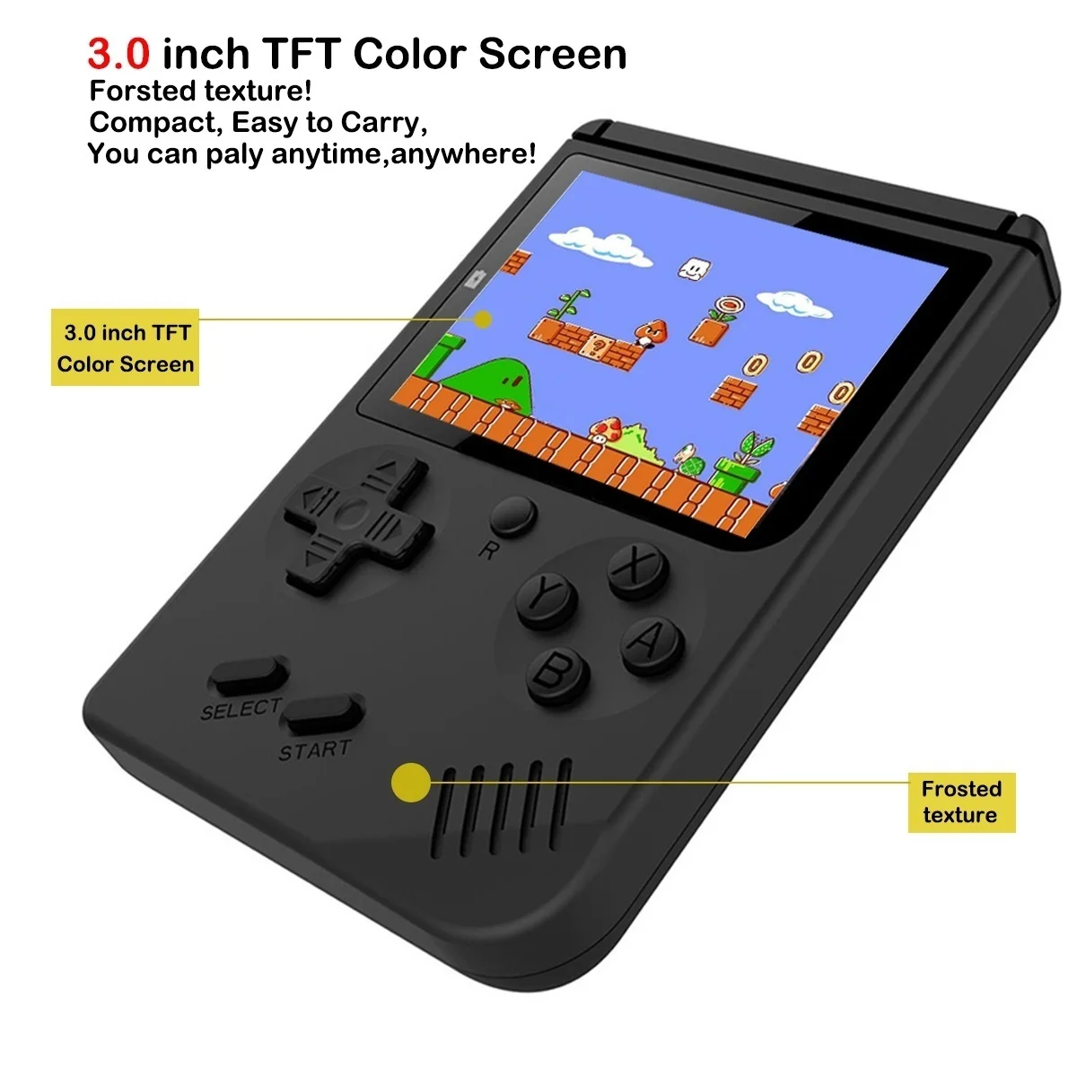 Game Concel 400 Games , Mini Video Game Console Built In 400 Classic Games Retro 8 Bit 3.0 Inch Games AV Out Portable Handheld G