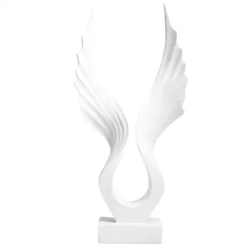 

1pc Angel Wing Figurine Plastic Tabletop Delicate Decorative Angel Wing Statue Sculpture Ornament for Bedroom Office Living Room