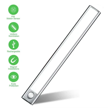 

Binval PIR LED Motion Sensor USB Under Cabinet Light Closet Light Wireless Night Ligh For Closet Stairs Kitchen Indoor Wall Lamp