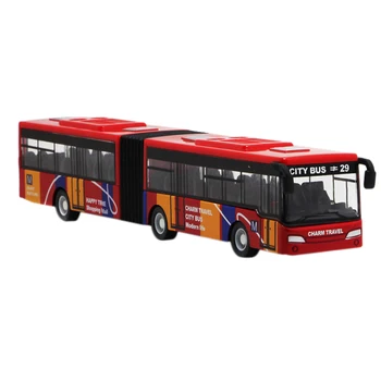 

Children'S Diecast Model Vehicle Shuttle Bus Car Toys Small Baby Pull Back Toys Red