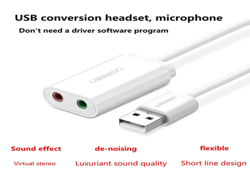 Не нужно Драйвер программного обеспечения USB звуковая карта USB микрофон и USB наушники