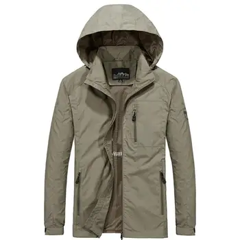 

2020 New Plus Size M ~6xl Spring Autumn Mens Casual Military Hoodie Jacket Men Waterproof Clothes Men 'S Windbreaker Coat Male