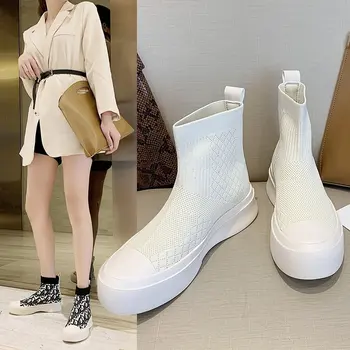 

2020 Autumn New Korean Fashion All-match Set Foot Elastic Socks Boots