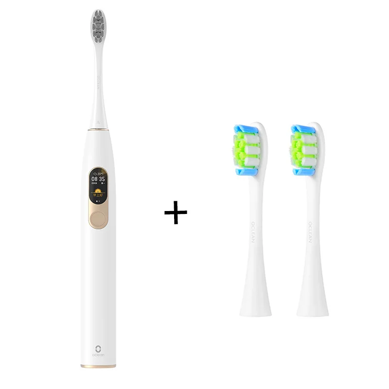 china 2pcs Глобальная версия Oclean X Xiaomi sonic электрическая зубная щетка обновленная Водонепроницаемая ультра звуковая автоматическая зубная щетка перезаряжаемая через USB - Цвет: china 2pcs