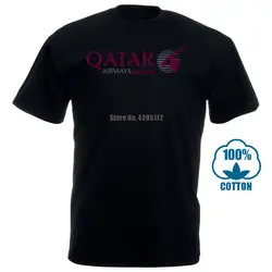 Катар Airways T Shirt2018 новый летний Для мужчин футболка из 100% хлопка футболки с коротким рукавом