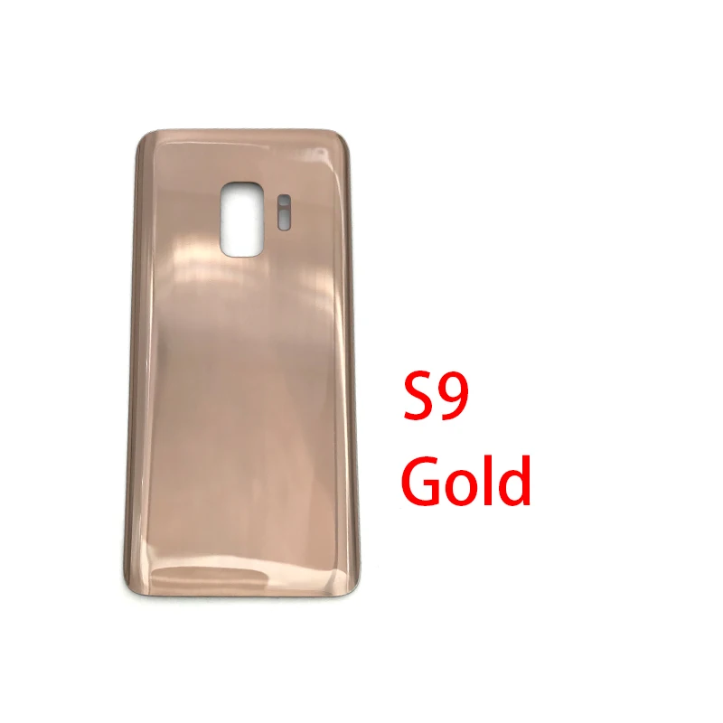 S9 Gold Задняя стеклянная крышка для samsung Galaxy S9 G960F S9 Plus G965F корпус батареи задняя крышка - Цвет: S9 Gold