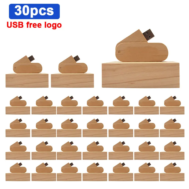 USB-флеш-накопитель 30 шт./лот с гравировкой по дереву 4 ГБ 16 32 64 usb 2 0 | Компьютеры и