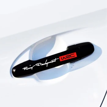 

4pcs/set WRC Racing Door Handle Stickers And Decals Car styling for FORD Focus Mondeo Fiesta Kuga MK2 MK3 Auto Accessories