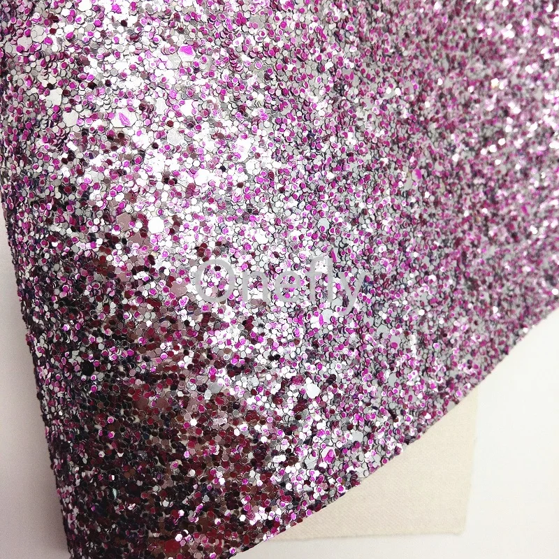 Onefly Purple Chunky Glitter Leather Faux Fabric Sheets Mini Rolls For Bow DIY handbags shoes B17-5-16 | Дом и сад