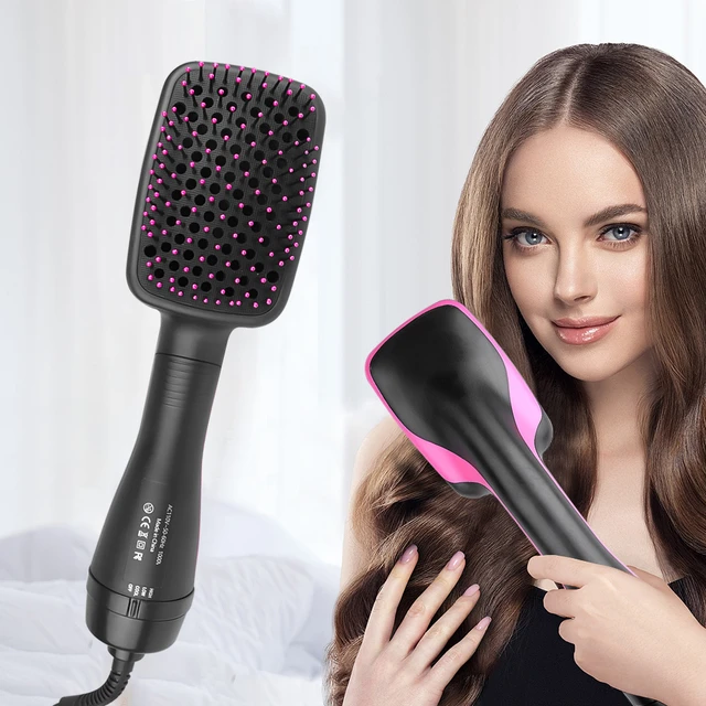 1000w Hair Dryer Hot Air Brush Styler And Volumizer Hair Straightener  Curler Comb Roller One Step Electric Ion Blow Dryer Brush  Fruugo IN