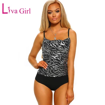 

LIVA GIRL Silver Metallic Zebra Print Sleeveless Bodysuit Women Night Club Cowl Neck Sexy Bodysuits Jumpsuits Female Body Tops