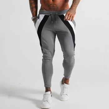 

2019 Men's Casual Fitness Joggers Pants Gyms Stretch Cotton Men Skinny Sweatpants Slim Workout Zipper ankle trousers men