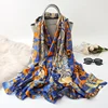 Visual Axles Gustav Klimt Oil Painting Silk Scarf The Tree Of Life Shawl Foulard for Women Bandana Spring Scarves 4