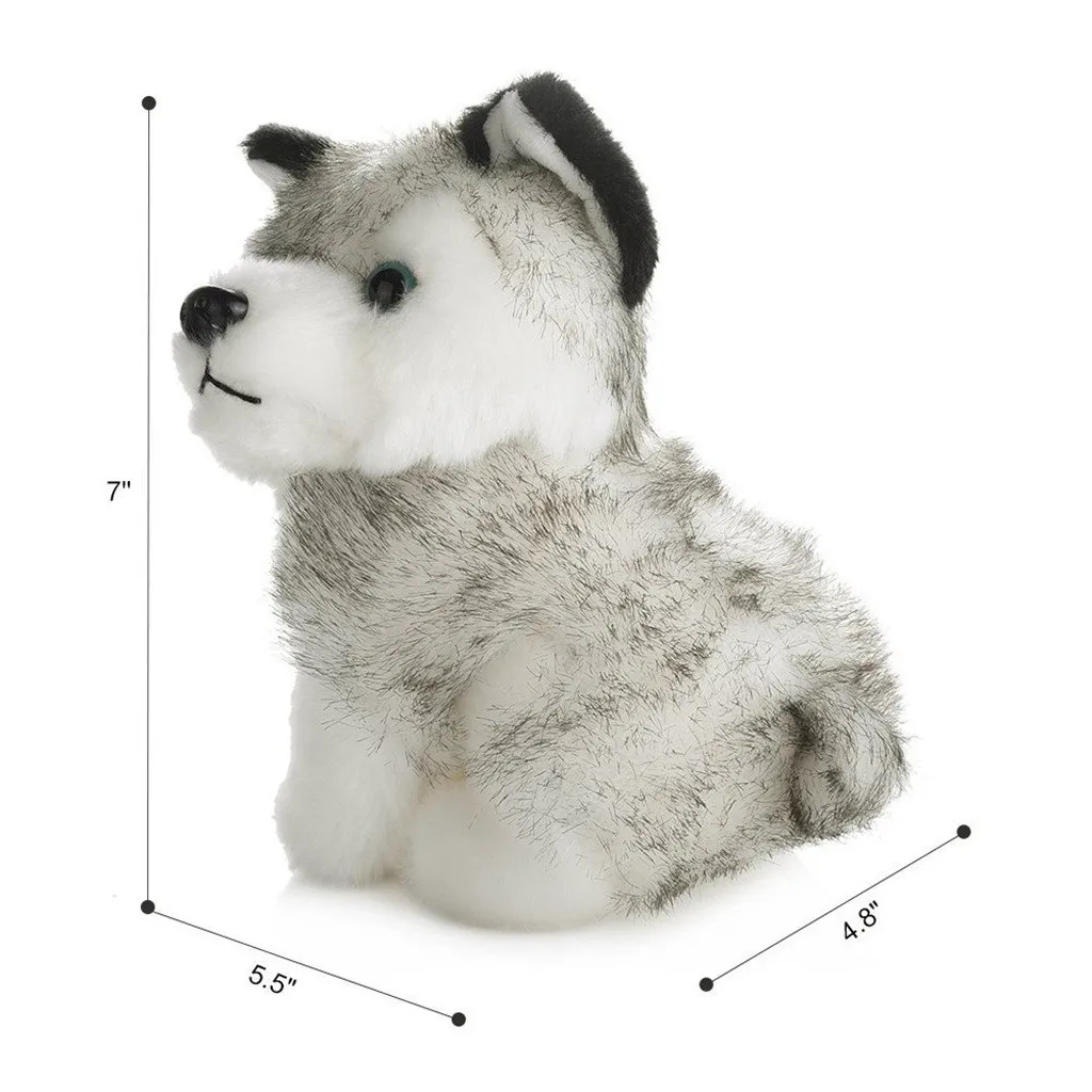 Cute Siberian Husky Dog Plush Toy Soft Kawaii Animal Cartoon Pillow Lovely Gift Suffed Doll for Christmas Gift #B