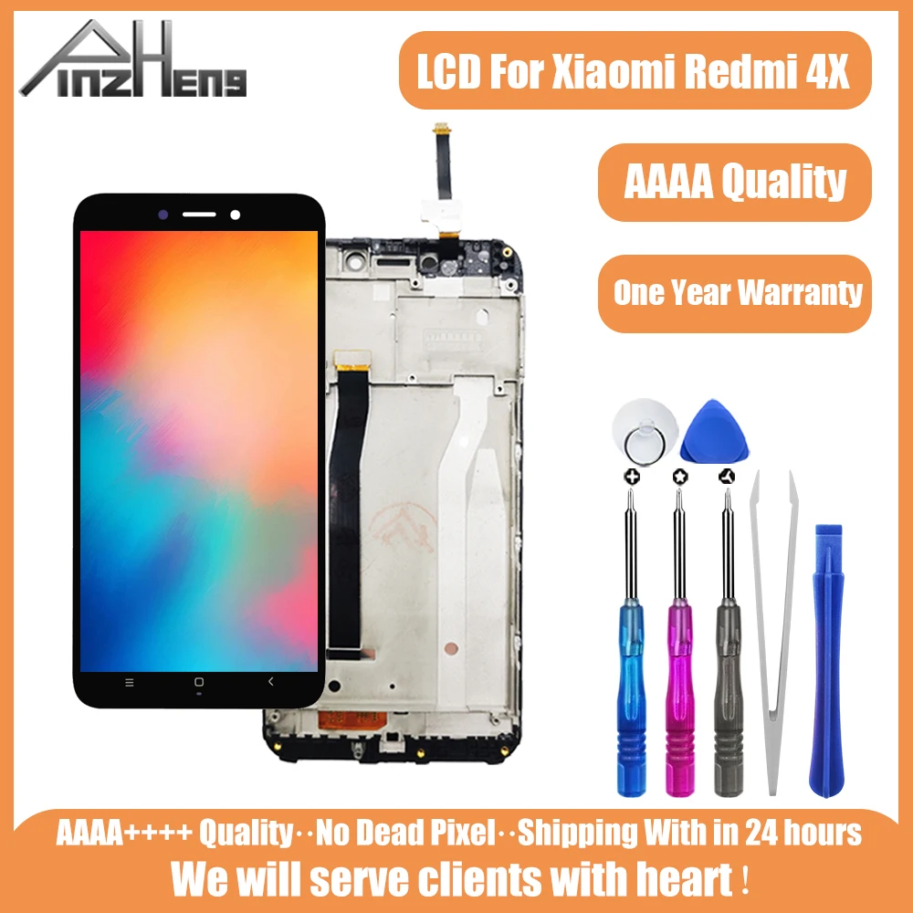 Оригинальный ЖК дисплей PINZHENG для Xiaomi Redmi 4X экран S 4x сменная рамка дигитайзера в