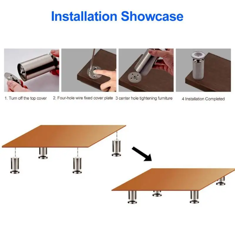 Регулируемая мебель ножки стола из нержавеющей стали металлический диван-кровать шкаф ножки для мебели шкаф диван стулья