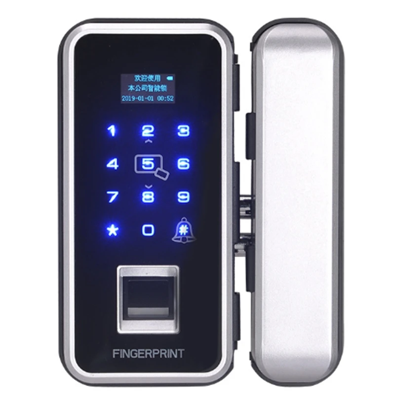 

ABKT-Smart Door Lock Fingerprint Lock Electronic Digital Opener Electric RFID Biometric Security Double Door Password Lock Offic