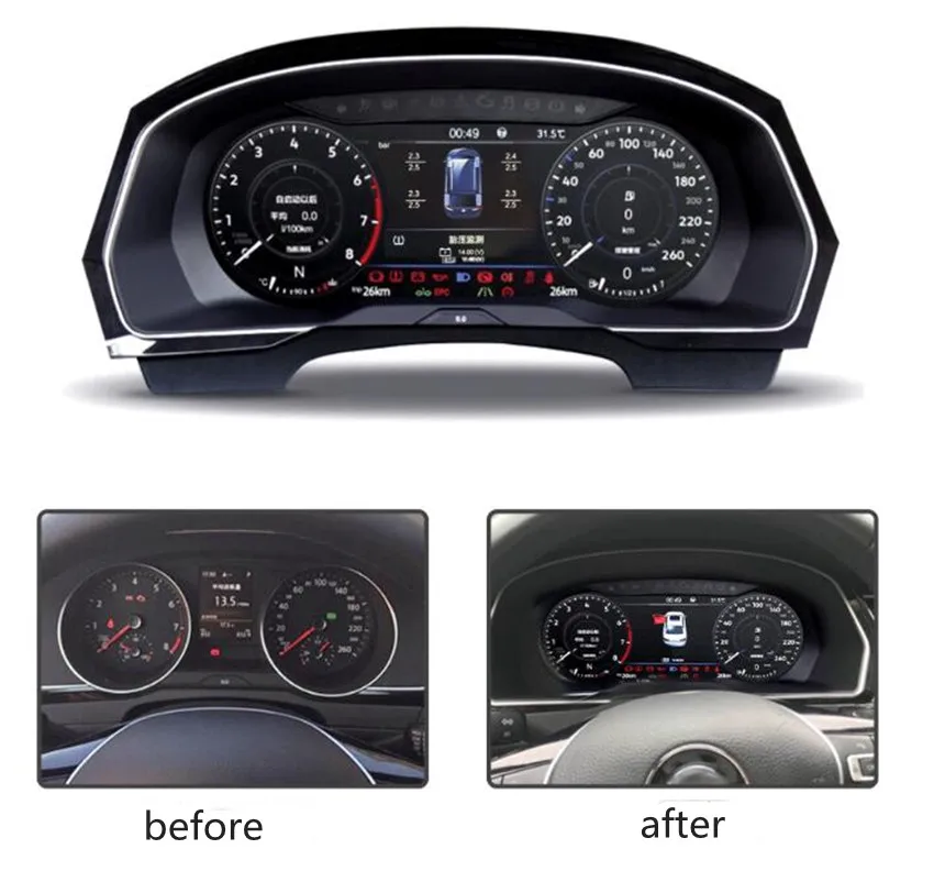 Digital Dashboard Panel Virtual Instrument Cluster Cockpit Retrofit Lcd