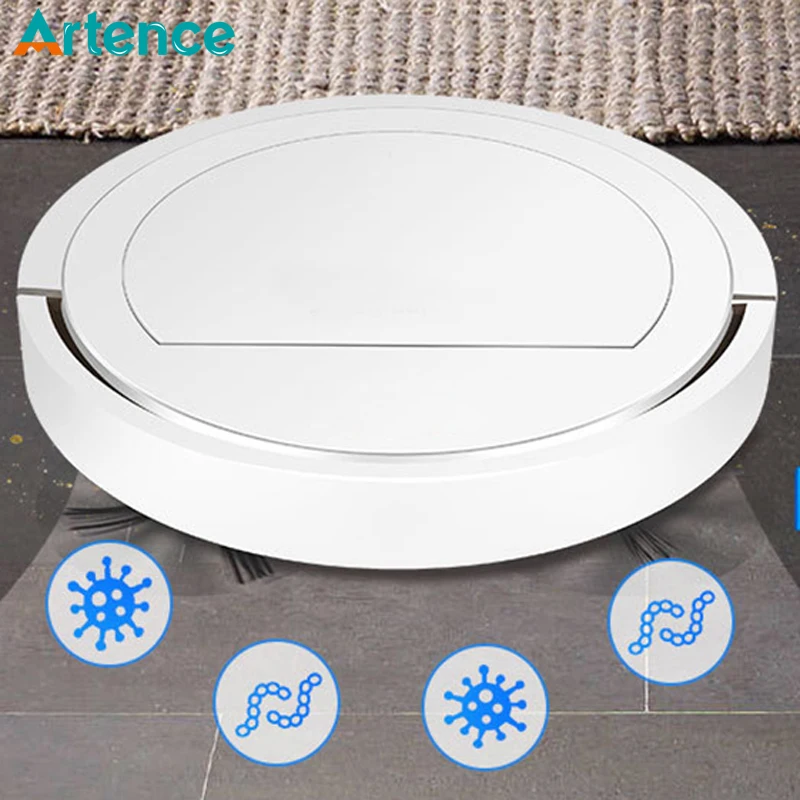 

3 in 1 Robot Vacuum Cleaner 1800PA Poweful Suction Pet Hair Home Dry Wet Mopping Cleaning Robot Auto Charging Vacuum Mini