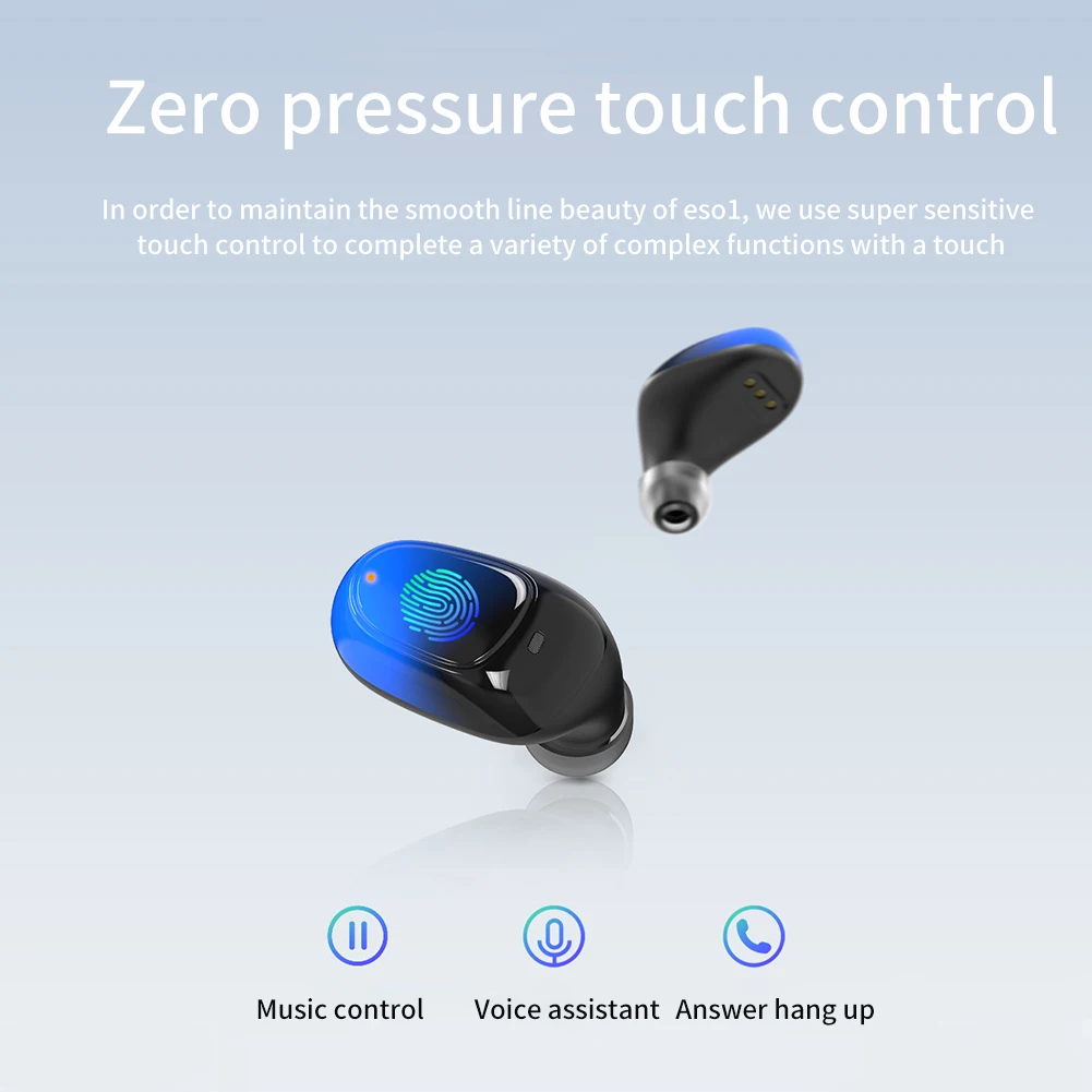Bluetooth наушники с шумоподавлением в ухо бинауральные звонки стерео Спорт Авто сопряжение мощность дисплей водонепроницаемый беспроводной музыка
