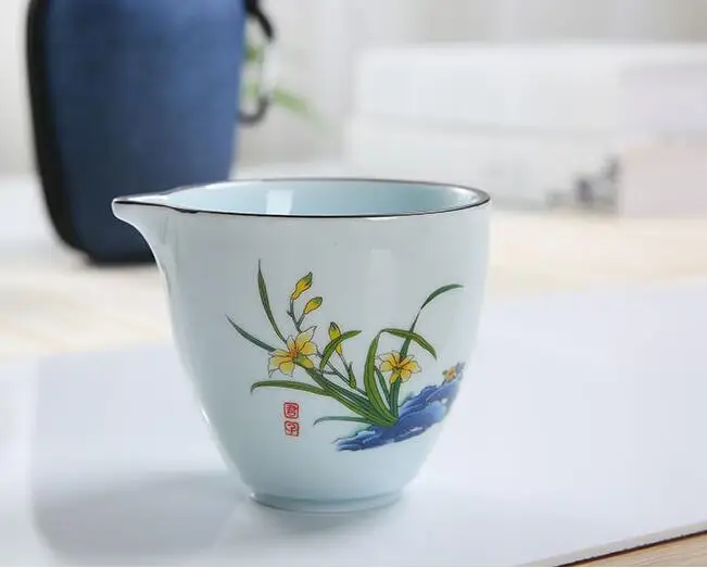 Индивидуальная Настройка китайский чайный набор кунг-фу керамический портативный чайник набор путешествия гайванские чашки для чая церемония чай чашка прекрасный подарок