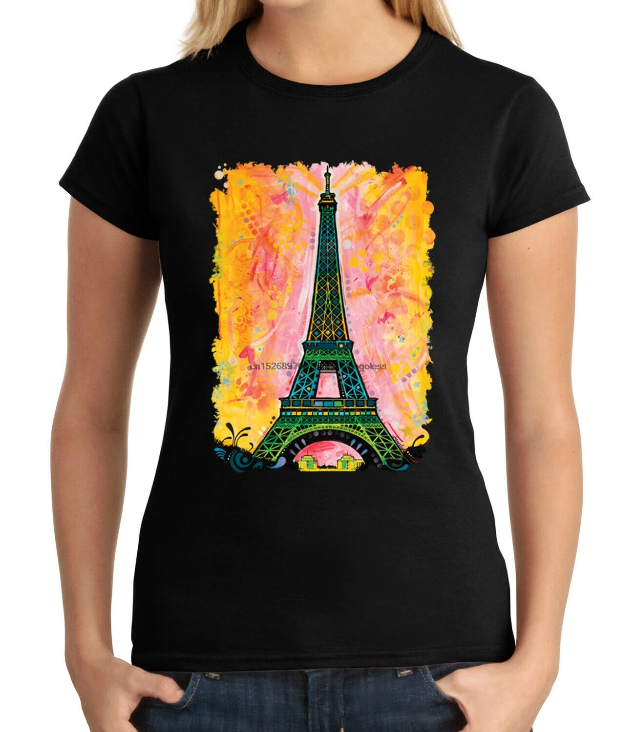 Футболка с изображением Эйфелевой башни JUNIOR'S Love city Paris France Pride Girl 1787C | Мужская