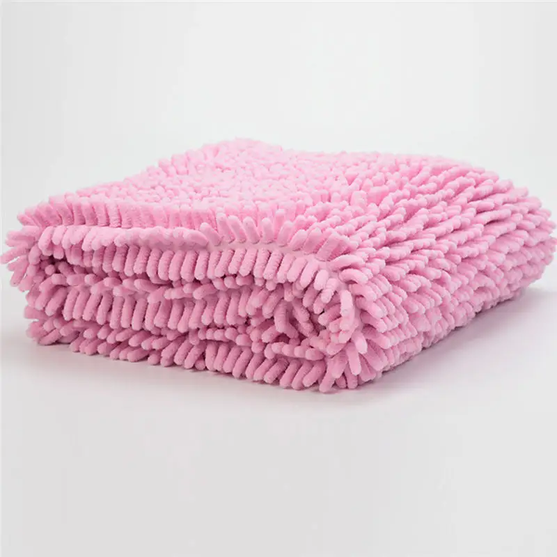 60x35cm Pink Собака Кошка сушки абсорбент полотенца Домашние животные банное полотенце волокно синель полотенце для домашних животных Груминг за домашним животным товары для животных perro - Цвет: 60x35cm Pink