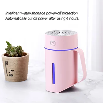 

420ML Portable USB Ultrasonic Humidifier Cup Handheld Portable Humidifier Multi-color Night Lamp Silent for Home Office Outdoors