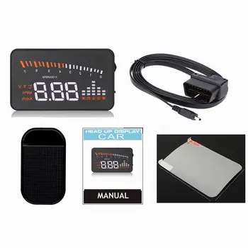 

HUD OBD2 Car Head Up Display X5 Speedometer Over-speed Alarm Windshield Projector 3.5 Inch