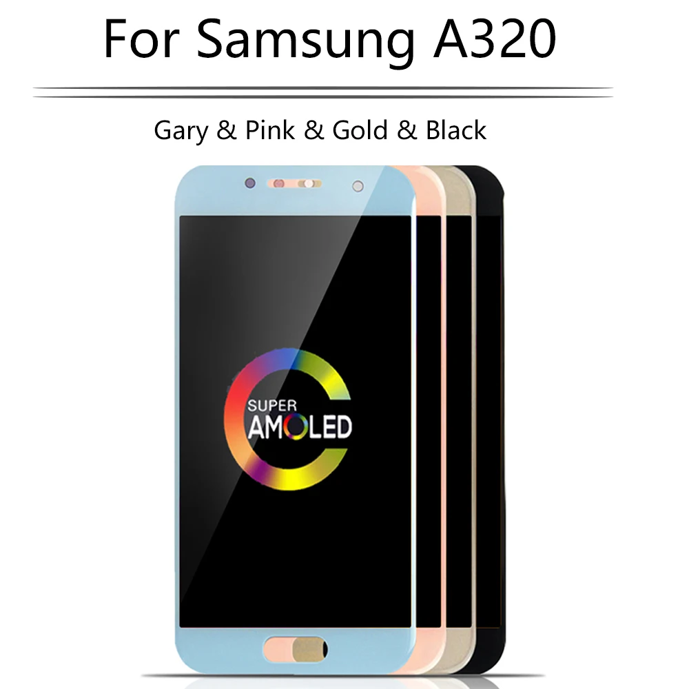 Оригинальный Super AMOLED для Samsung Galaxy A3 2017 ЖК дисплей сенсорный экран дигитайзер в