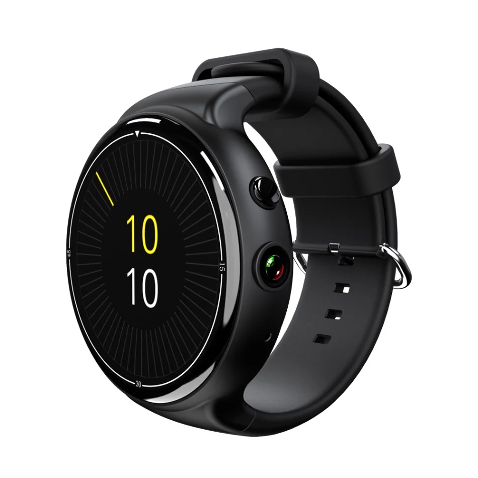 Смарт-часы-телефон 2G 3G Nano SIM карта gps BT WiFi 16G+ 2G 2MP камера Android 5,1 OS монитор сердечного ритма умные часы для мужчин и женщин - Цвет: Черный