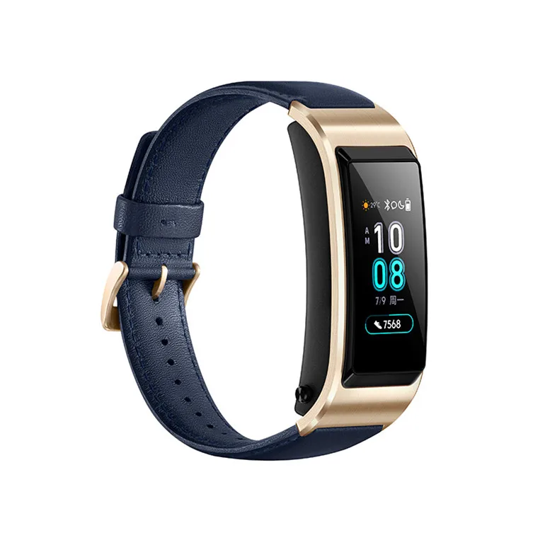 huawei TalkBand B5 Talk Band B5 Bluetooth Смарт-браслет спортивные браслеты сенсорный AMOLED экран вызов наушники группа - Цвет: Leather blue