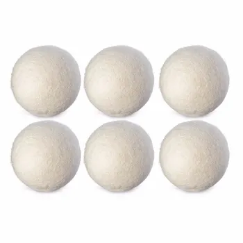 

6PCS Natural Reusable Laundry Clean Ball Practical Home Wool Dryer Balls Laundry Softener Alternative Accessories
