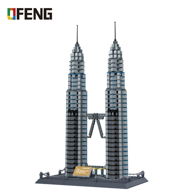 Wange 5213 новая известная серия в области архитектуры Kuala Lampur Petronas Tower 3D модель