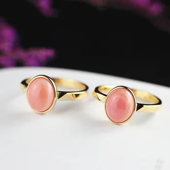 

S925 sterling silver jewelry fashion electroplating rose gold ladies queen shell open ring