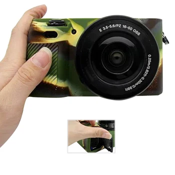 

7 type Soft Silicone Rubber Camera Protective Body Case Cover 8 Colors For Sony Alpha A6300 A6400 Camera Bags Case