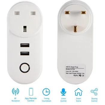 

2020 Smart Home Mini Smart Plug UK USB Voice Control by Alexa Google Home Amazon Smart Wifi mini Socket free delivery