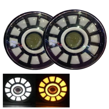 

2x For 4X4 Lada Niva 55W 7Inch LED Headlights with DRL for Jeep Wrangler Trucks Offroad Lights for Suzuki Samurai Hummer H1 H2.