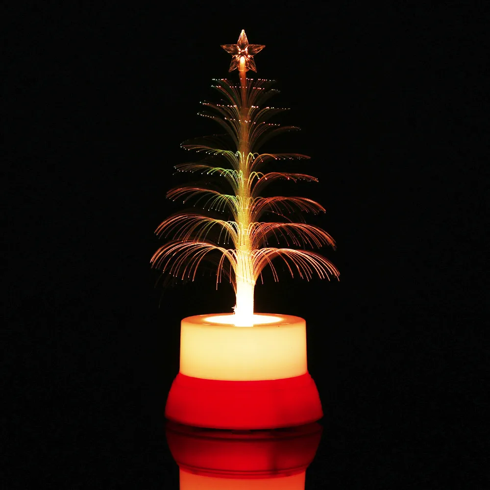 Merry Christmas LED Color Changing Mini Xmas Tree Home Table Party Decor Charm Flash christmas tree #3b05 (8)