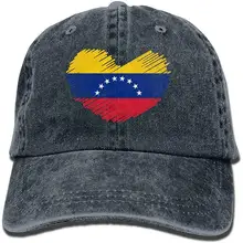 Унисекс Регулируемая джинсовая бейсбольная кепка s фуэрельский флаг в форме сердца Кепка в стиле хип-хоп