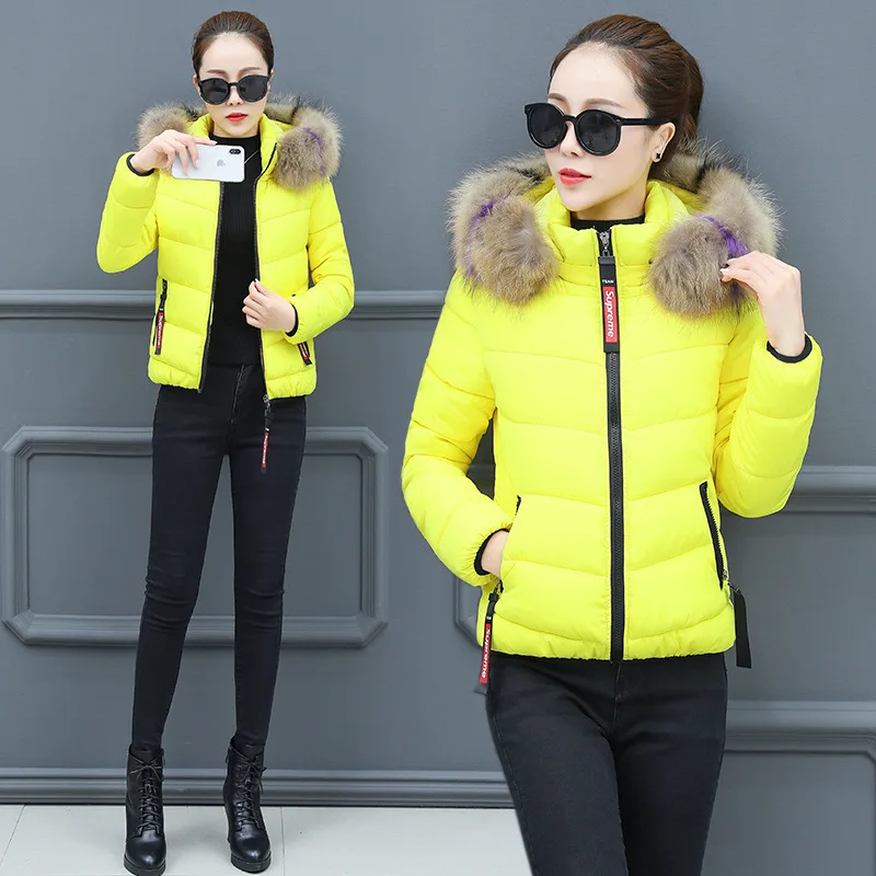 

Winter Style down Jacket Cotton-padded Clothes WOMEN'S Dress 2018 Winter New Style Korean-style Fashion Warm Hooded Versatile Co