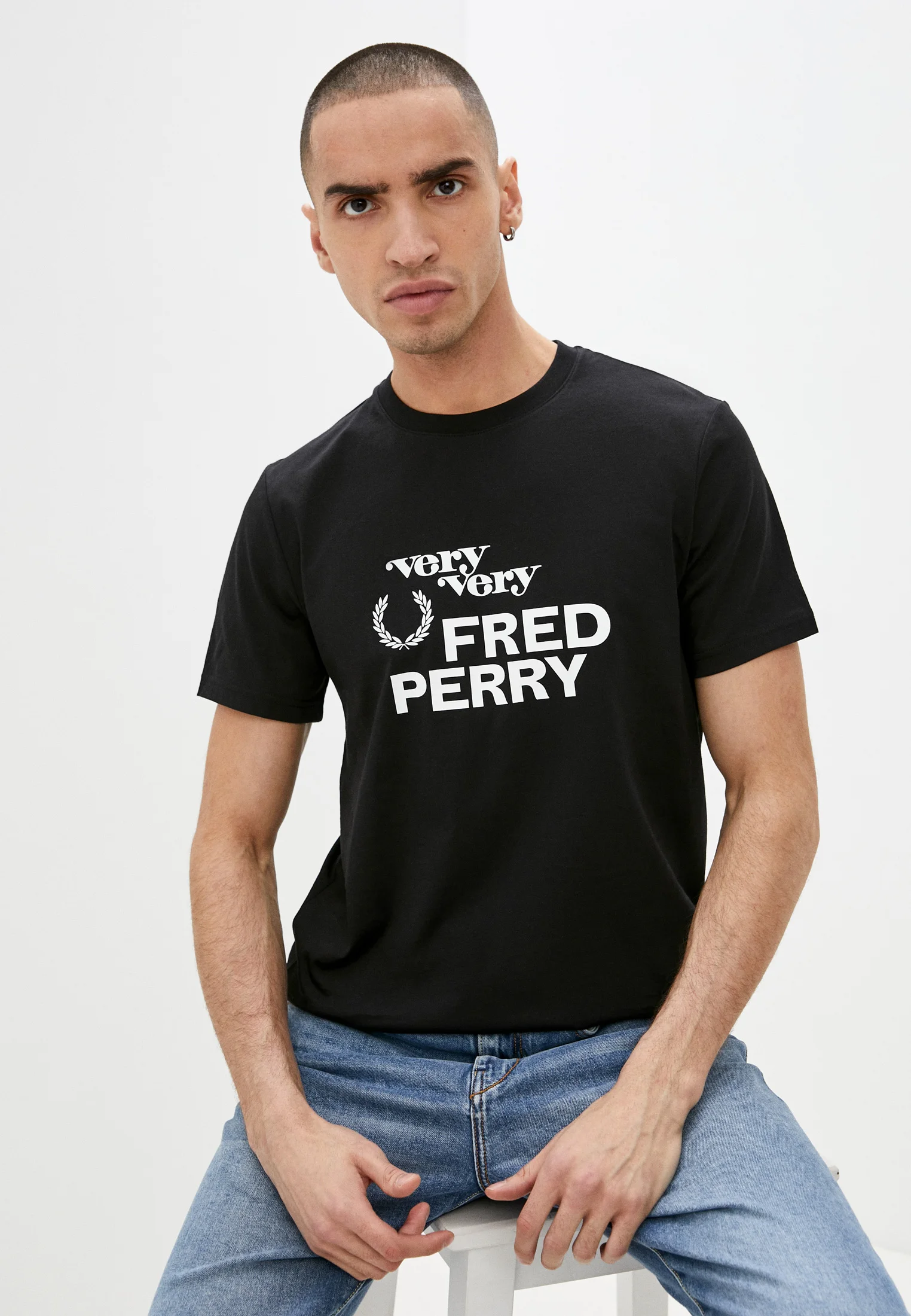 Футболка с принтом Fred Perry | Мужская одежда