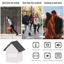 Пластиковый будильник цифровой Повтор Настольные часы Электронные USB настольные часы один клик Голосовое управление сейсмическая индукция